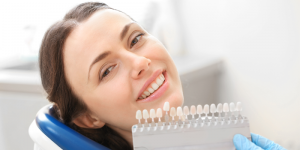 Picture of a woman with dental implants