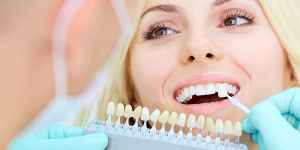 woman in dental chair
